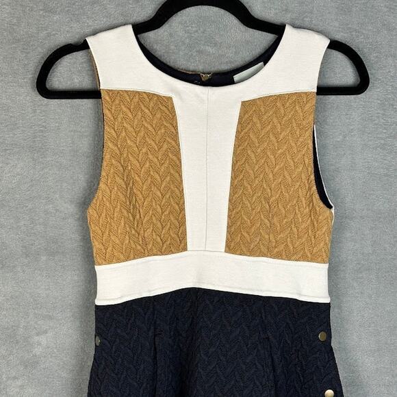 Maeve Anthropologie Dress Womens 2 Petite Cable Knit Sleeveless Preppy Career - Picture 2 of 15